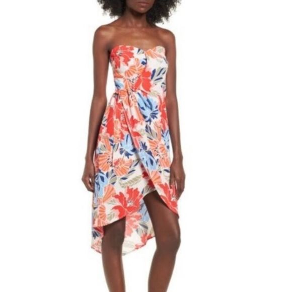 ASTR The Label Josefina Floral Strapless Dress - Picture 4 of 10